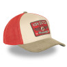Casquette trucker avec filet adulte visière velours patch Semi-Curved Casquette trucker avec filet adulte visière velours patch Semi-Curved