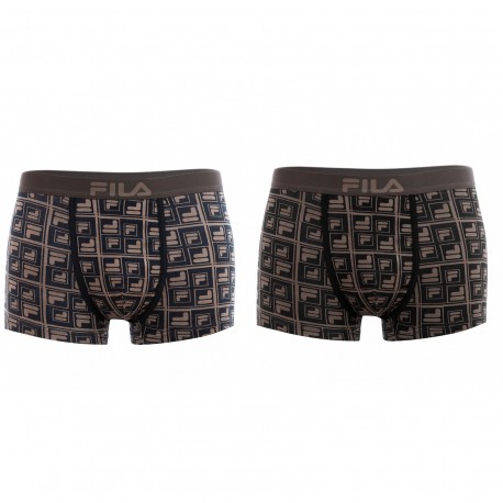 Lot de 2 Boxers Coton homme Fila 5031 Multicolore