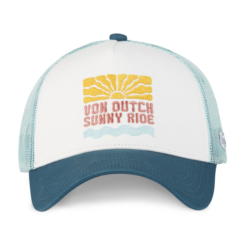 Casquette trucker avec filet en sergé de coton et broderie Surf Sun Casquette trucker avec filet en sergé de coton et broderie Surf Sun