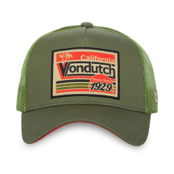 Casquette trucker avec filet en sergé de coton et broderie Surf Vin