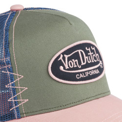 Casquette trucker avec filet effet usé et patch brodé Used