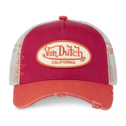 Casquette trucker avec filet effet usé et patch brodé Used