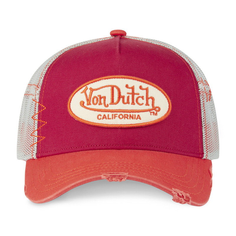 Casquette trucker avec filet effet usé et patch brodé Used Casquette trucker avec filet effet usé et patch brodé Used