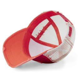 Casquette trucker avec filet effet usé et patch brodé Used