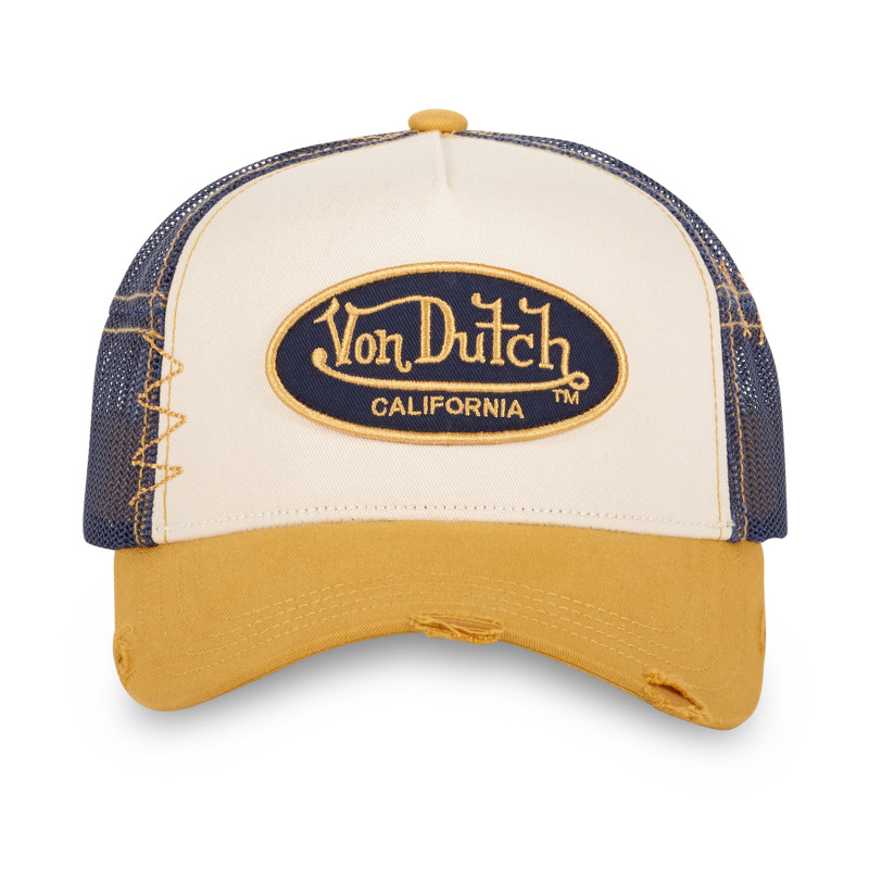 Casquette trucker avec filet effet usé et patch brodé Used Casquette trucker avec filet effet usé et patch brodé Used