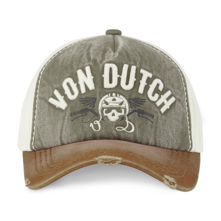 Casquette trucker avec effet usé avec broderie Xavier