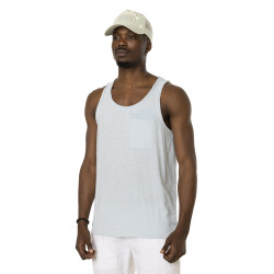Débardeur homme en slub avec poche et print en coton Chill