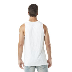 Débardeur homme en slub avec poche et print en coton Chill