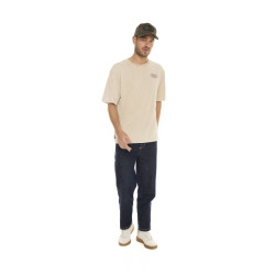 T-shirt homme col rond manches courtes imprimé Dos Relax Fit Brave