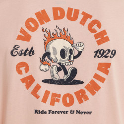 T-shirt homme col rond manches courtes imprimé Dos Relax Fit Walk