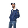 Bombers homme fausse fourrures et badge Chest