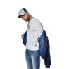 Bombers homme fausse fourrures et badge Chest