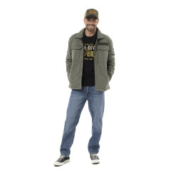 Veste militaire homme en coton avec surpiqûres et patchs Harper