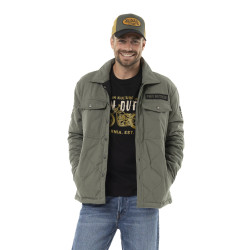 Veste militaire homme en coton avec surpiqûres et patchs Harper