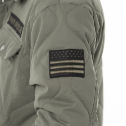 Veste militaire homme en coton avec surpiqûres et patchs Harper