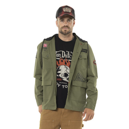 Veste militaire homme en molton et capuche détachable Revolt