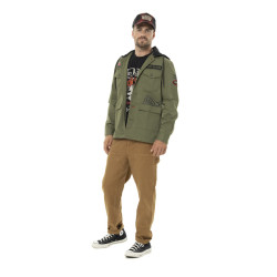 Veste militaire homme en molton et capuche détachable Revolt