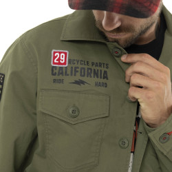 Veste militaire homme en molton et capuche détachable Revolt