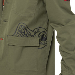 Veste militaire homme en molton et capuche détachable Revolt