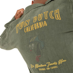 Veste avec broderies avec 4 poches en lin