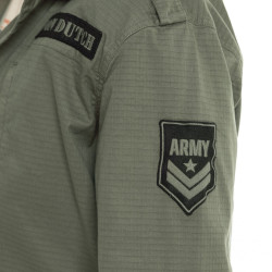 Veste militaire homme avec patchs en serge de coton Still