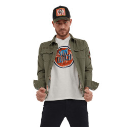 Surechemise  en doublure corps et manches avec badges brodés Dan