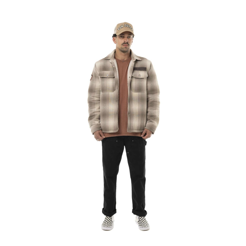 Sur Chemise homme en flanelle à carreaux doublée sherpa Heaven Sur Chemise homme en flanelle à carreaux doublée sherpa Heaven