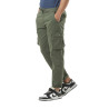 Pantalon cargo homme poches laterales avec écusson brodé en coton Ico Pantalon cargo homme poches laterales avec écusson brodé en coton Ico
