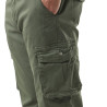 Pantalon cargo homme poches laterales avec écusson brodé en coton Ico Pantalon cargo homme poches laterales avec écusson brodé en coton Ico