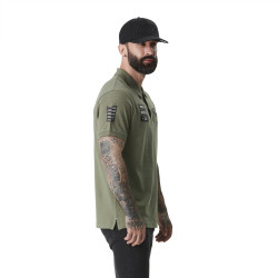 Polo homme avec logo et badges en coton Club