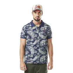 Polo homme pique fleurs Flower en coton