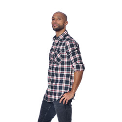 Chemise à carreaux et badge Jack