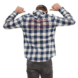 Chemise plaid avec poche et broderie dans le dos Jim