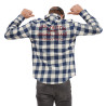 Chemise plaid avec poche et broderie dans le dos Jim