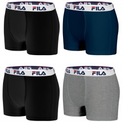 Lot N3 De 4 Boxers Coton Homme Fila Multicolore