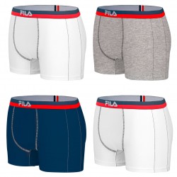 Lot N4 De 4 Boxers Coton Homme Fila Multicolore