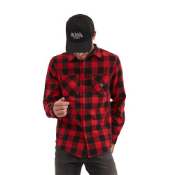 Chemise plaid avec poche et broderie dans le dos Stan