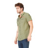 Chemise manches courtes homme Preston Vert Kaki