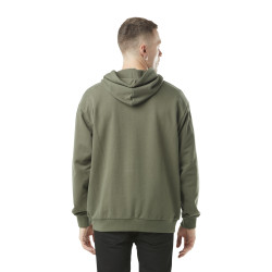 Sweat homme french terry relax fit à capuche et print devant en coton