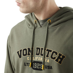 Sweat homme french terry relax fit à capuche et print devant en coton