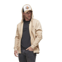 Sweat zippé avec capuche en coton homme Slimane