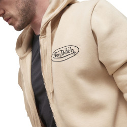 Sweat zippé avec capuche en coton homme Slimane