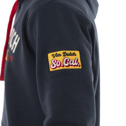 Sweat homme à capuche en molleton avec print logo devant brodé