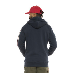 Sweat zippé à capuche homme avec patchs Chad