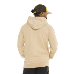 Sweat zippé à capuche homme terry en acid wash Cruz