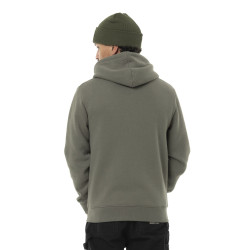 Sweat zippé homme à capuche en molleton avec print devant