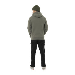 Sweat zippé homme à capuche en molleton avec print devant