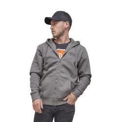 Sweat zippé avec capuche en coton homme Slimane