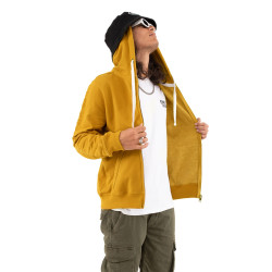 Sweat zippé avec capuche homme en coton avec broderie Camp