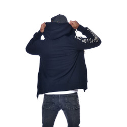 Sweat zippé avec capuche homme en coton avec broderie Camp
